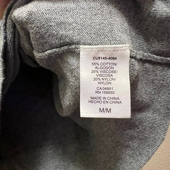 Hilary Radley Sweatshirt Hoodie Gray Cotton Long Sleeve Pullover Sweater Sz M - Picture 6 of 7